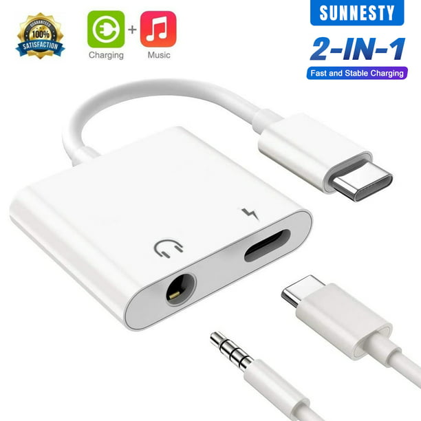 Google iPad Pro LG MacBook J&D USB C to 3.5mm Audio and Charge Adapter Moto 2-in1 USB Type C to 3.5mm Headphone Jack Splitter Aux Adapter and Fast Charging Port Compatible with Samsung Huawei 